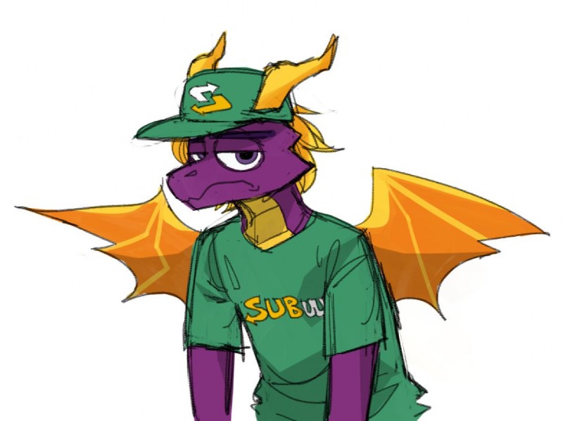 spyro (subway (restaurant) and etc) created by mynameiscomic