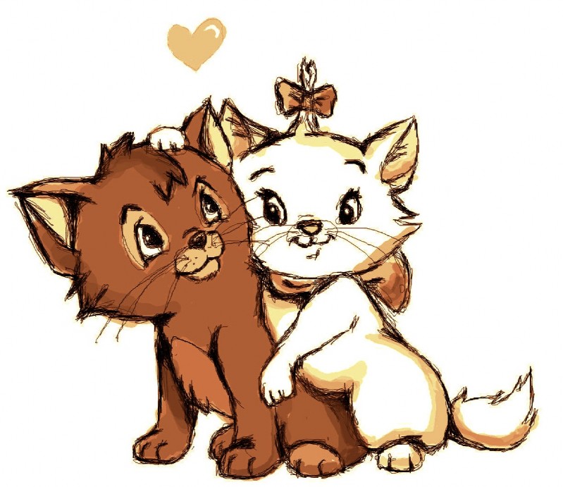 marie and oliver (oliver and company and etc) created by fluffysora