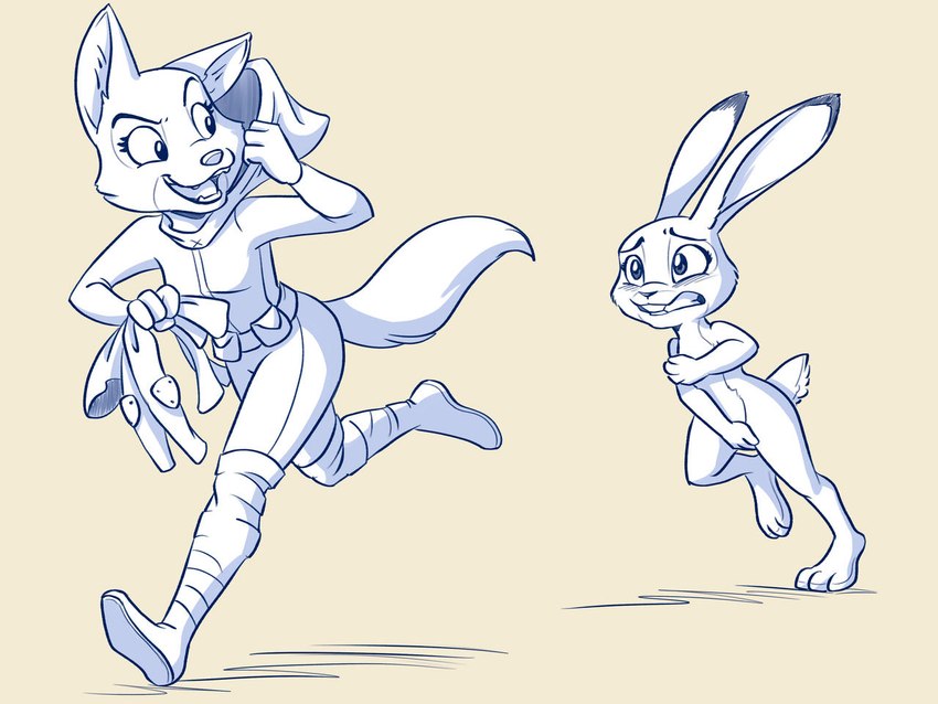 diane foxington and judy hopps (the bad guys and etc) created by chaoskomori