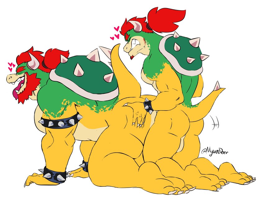 bowser and bowser jr. (mario bros and etc) created by morgan deer