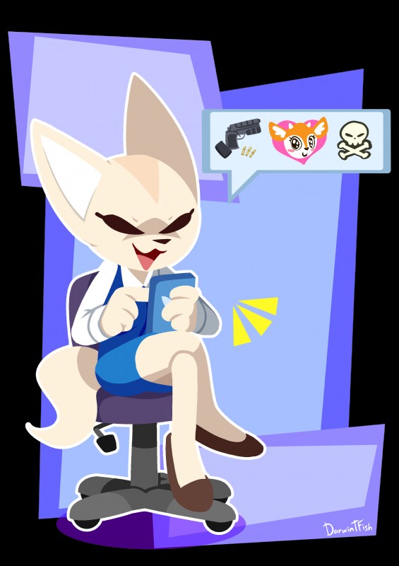 fenneko and tsunoda (aggretsuko and etc) created by darwintfish