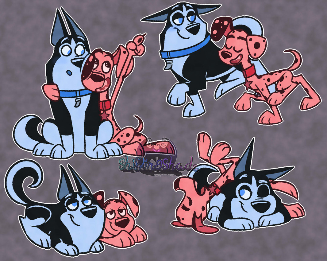 dylan and hansel (101 dalmatian street and etc) created by shiftingshade