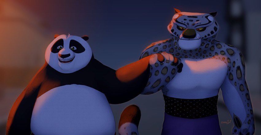 master po ping and tai lung (kung fu panda and etc) created by amuriart