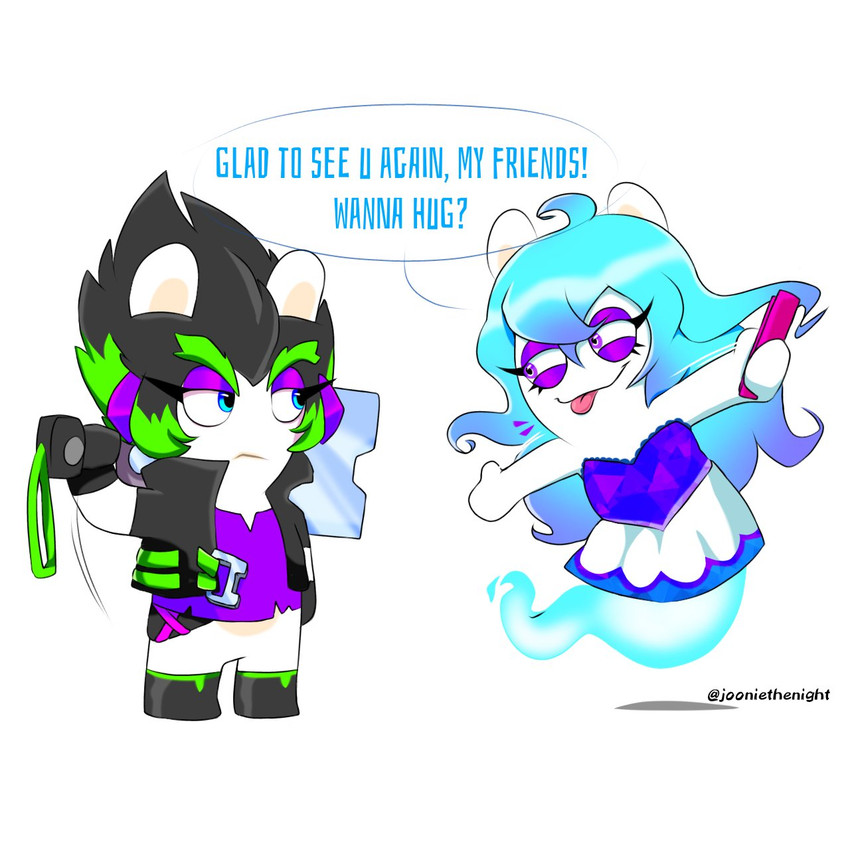 edge and midnite (mario plus rabbids sparks of hope and etc) created by jooniethenight