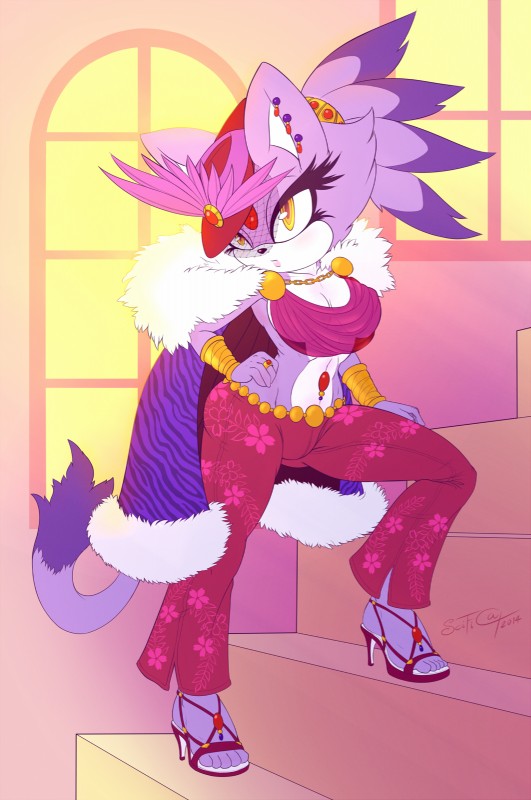 blaze the cat (sonic the hedgehog (series) and etc) created by scificat