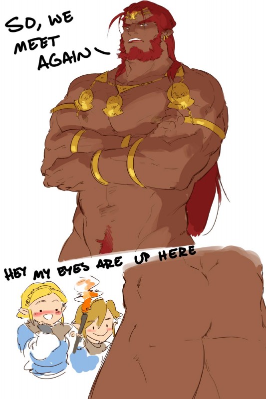 ganondorf, link, and princess zelda (the legend of zelda and etc) created by piikeisandaa