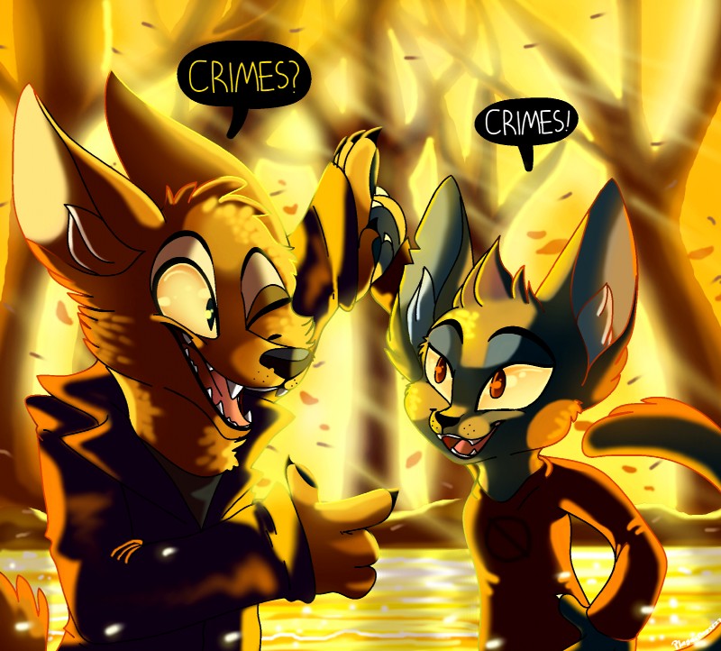 gregg lee and mae borowski (night in the woods) created by plaguedogs123