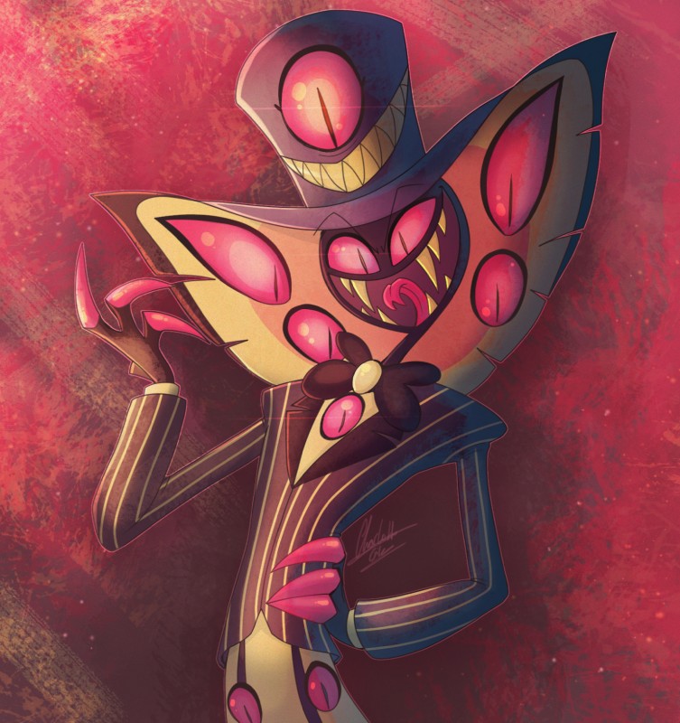 sir pentious' hat and sir pentious (hazbin hotel) created by bluestripedrenulian