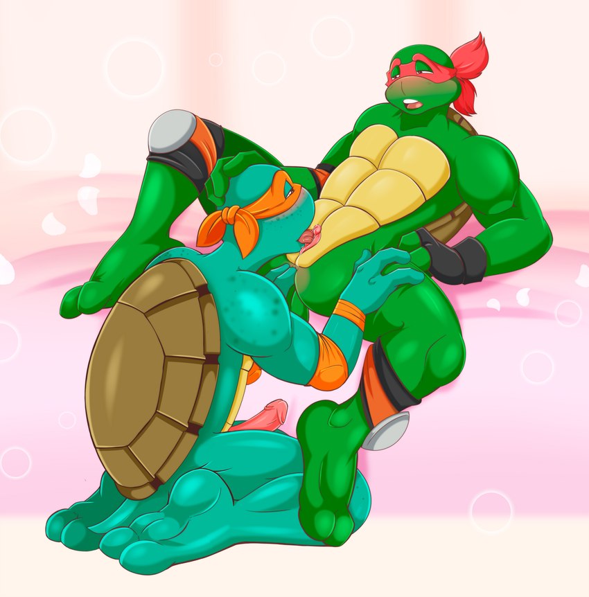 michelangelo and raphael (teenage mutant ninja turtles) created by mishajeans