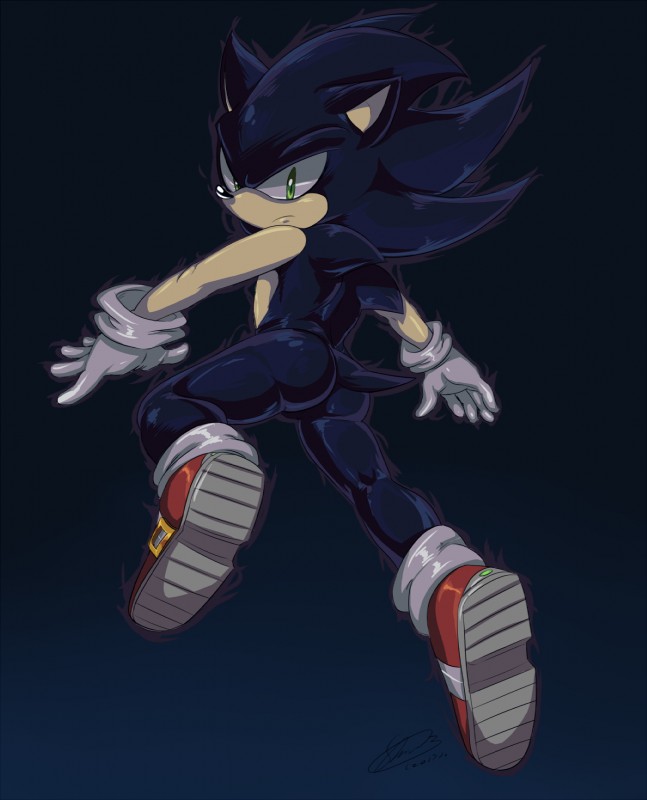 dark sonic (sonic the hedgehog (series) and etc) created by soina