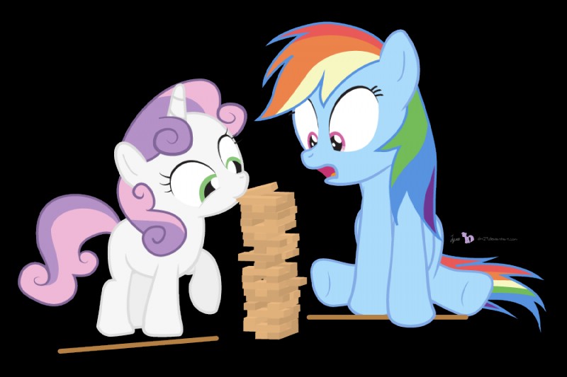 rainbow dash and sweetie belle (friendship is magic and etc) created by dm29