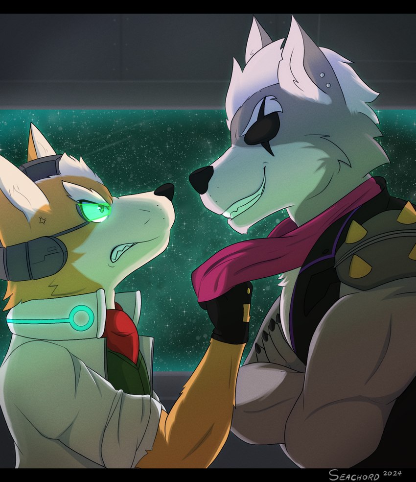 fox mccloud and wolf o'donnell (nintendo and etc) created by seachord