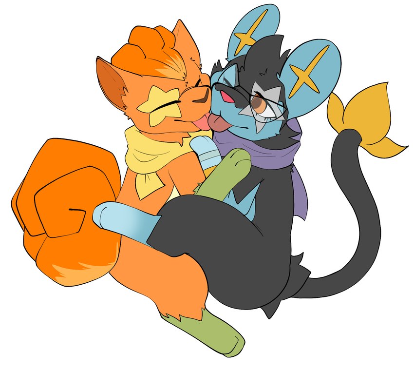 ember star and spooky the luxio (nintendo and etc) created by queenrupti