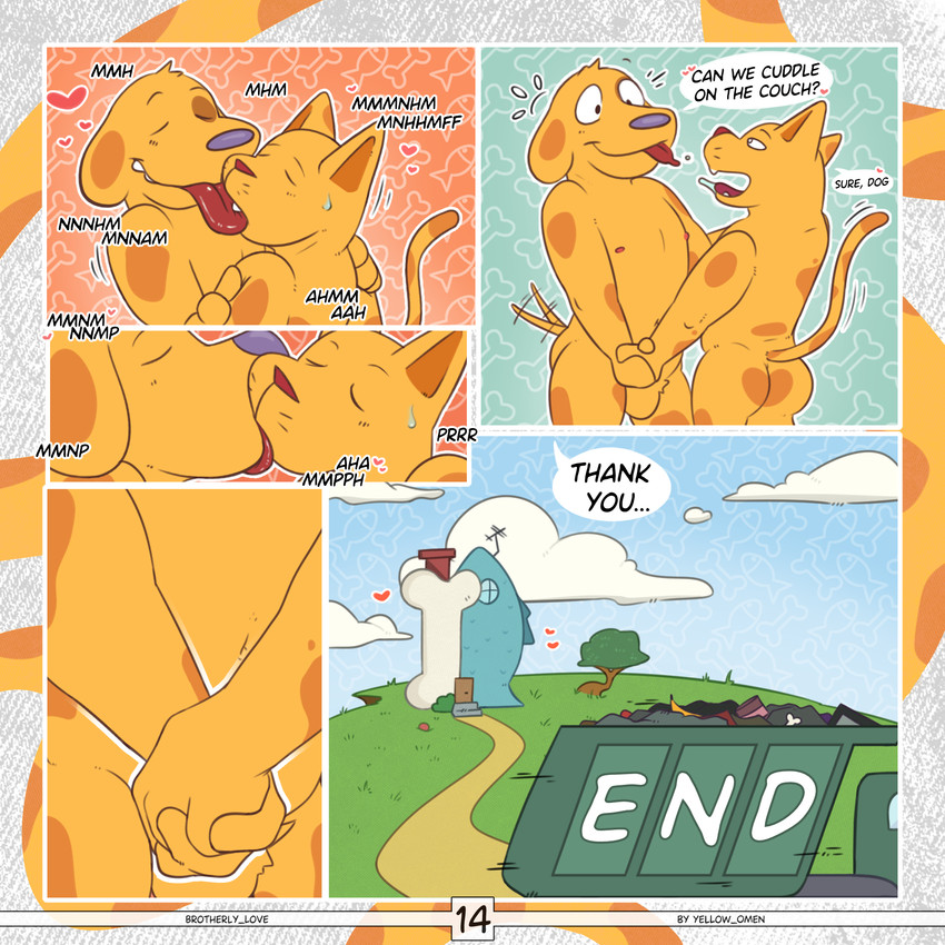 caninius dog and felinius cat (catdog (series) and etc) created by yellow omen