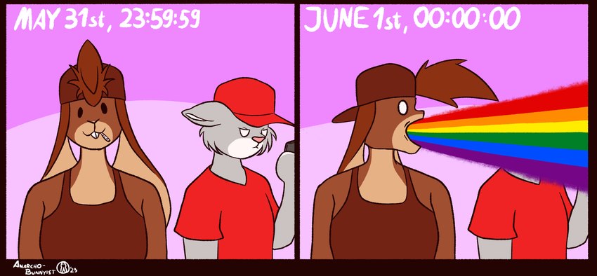 iggys the bunnytaur (lgbt pride month) created by anarcho-bunnyist