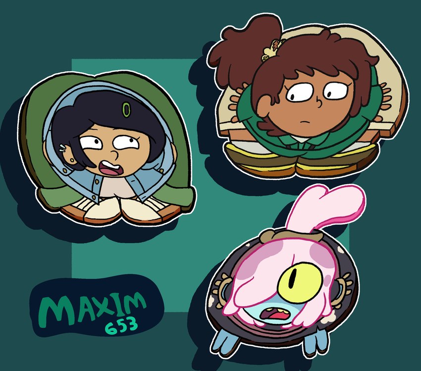 anne boonchuy, maddie flour, and marcy wu (amphibia (series) and etc) created by maxim653