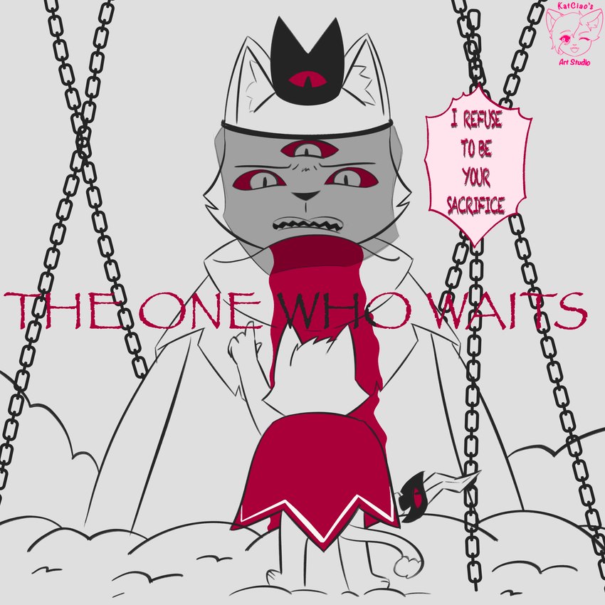 demon cat, evil cat, katriel, narinder, and the one who waits (massive monster (studio) and etc) created by katciao