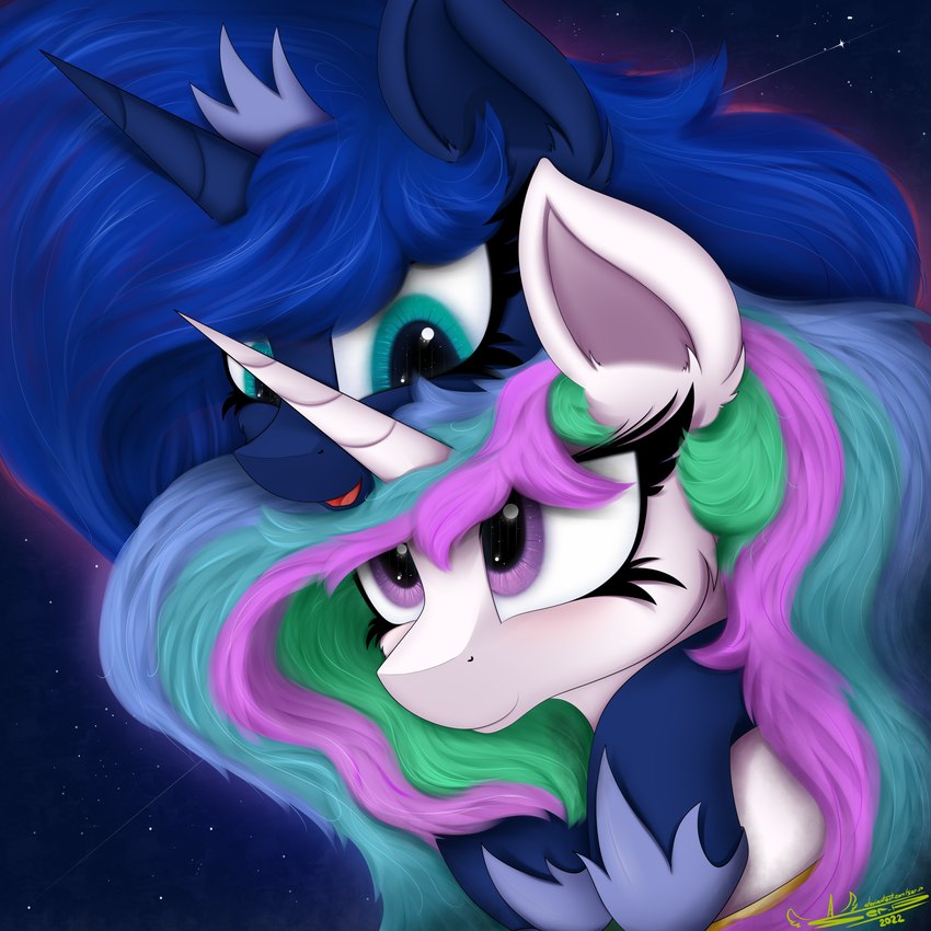 princess celestia and princess luna (friendship is magic and etc) created by ser-p