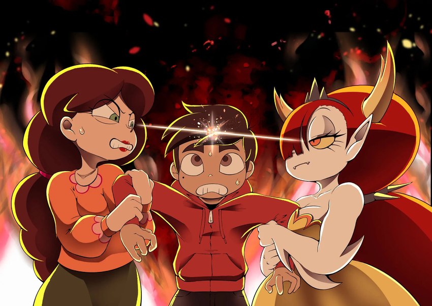 angie diaz, hekapoo, and marco diaz (star vs. the forces of evil and etc) created by cocco