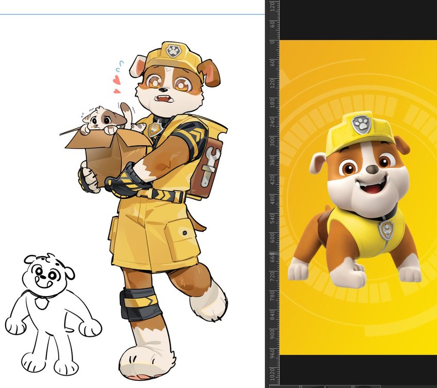 rubble (paw patrol) created by rakkasei