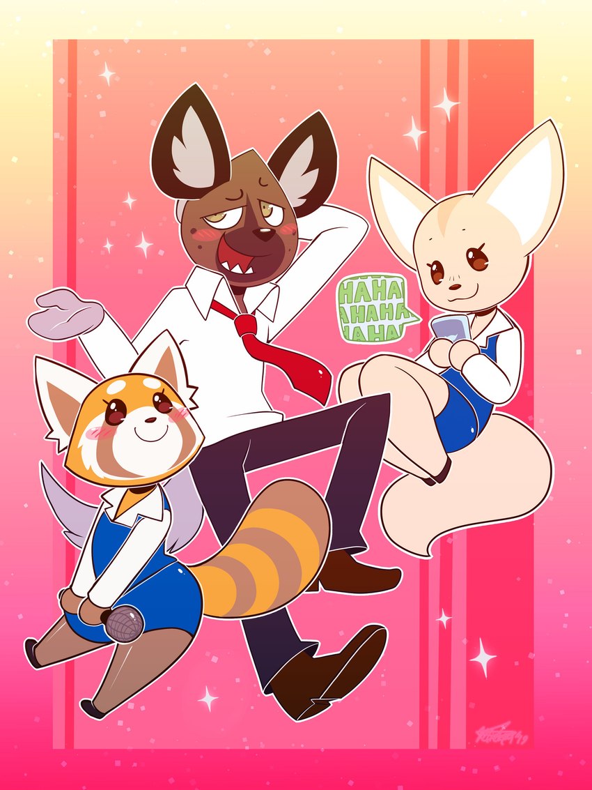 fenneko, haida, and retsuko (aggretsuko and etc) created by toxicsoul77