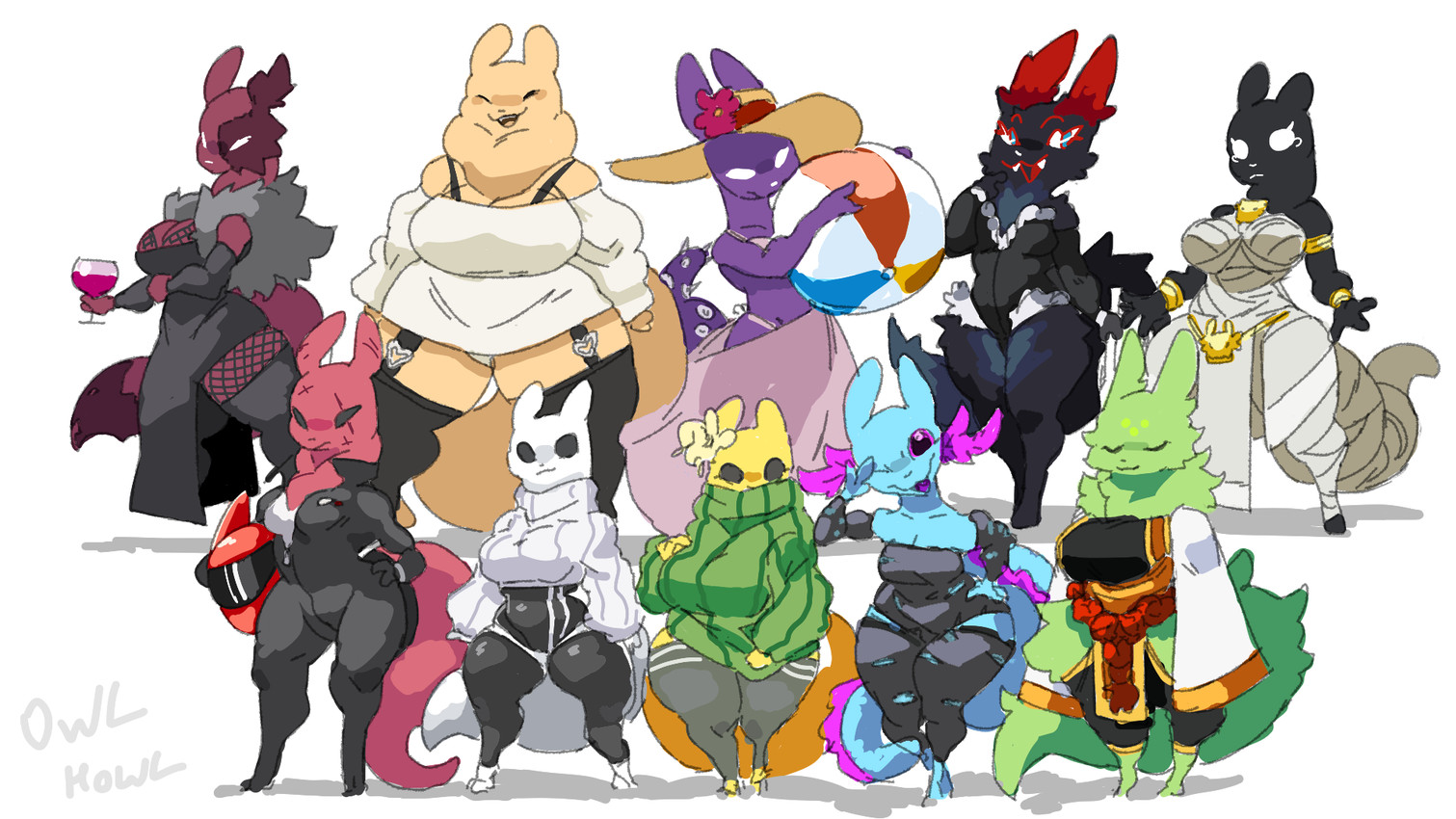 spearmaster, artificer, gourmand, survivor, rivulet, and etc (rain world and etc) created by owl howl