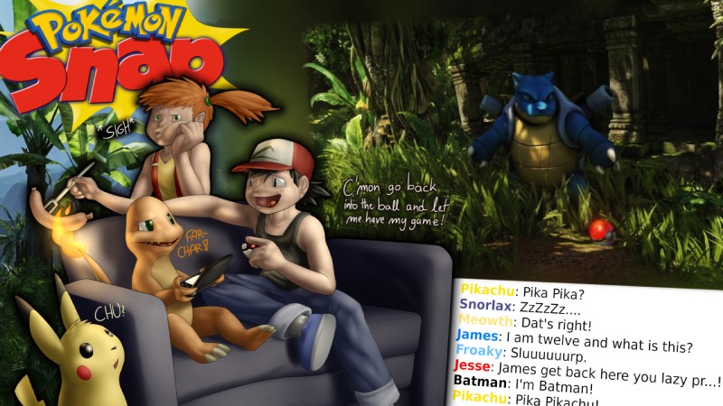 ash ketchum, misty, and pokemon trainer (video games awesome and etc) created by mot