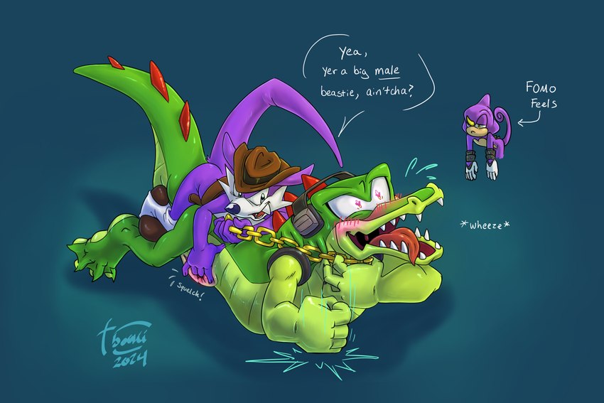 espio the chameleon, fang the hunter, and vector the crocodile (sonic the hedgehog (series) and etc) created by tabooki