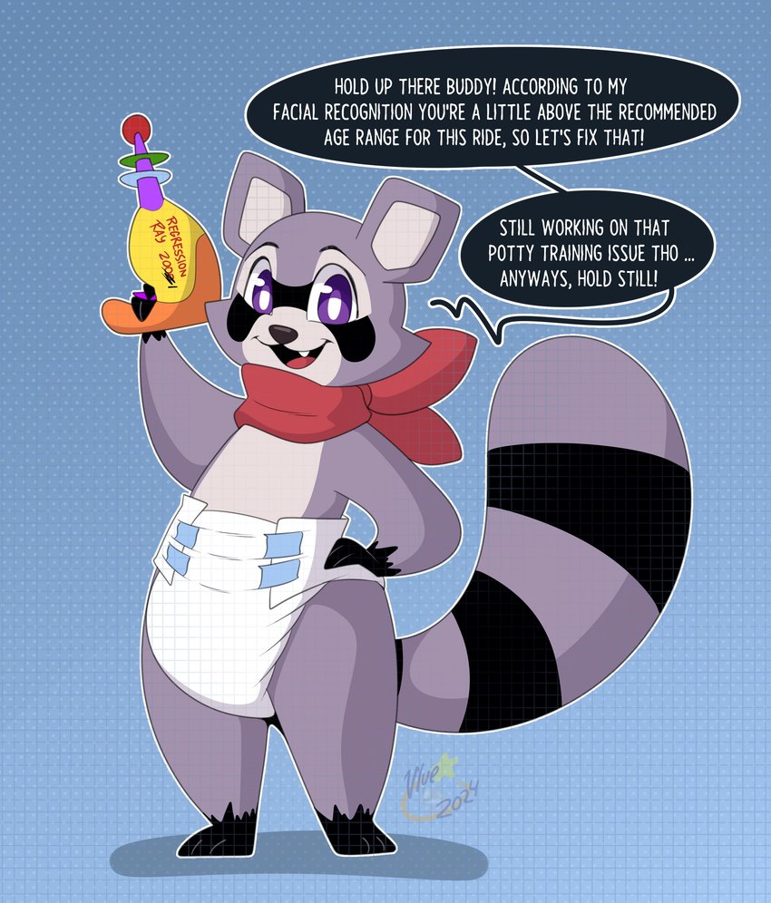 rambley raccoon (indigo park) created by maynara