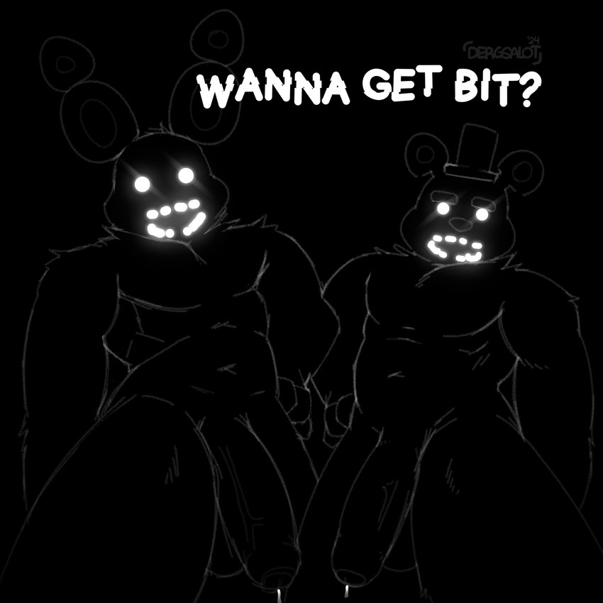 shadow bonnie and shadow freddy (five nights at freddy's and etc) created by dergsalot