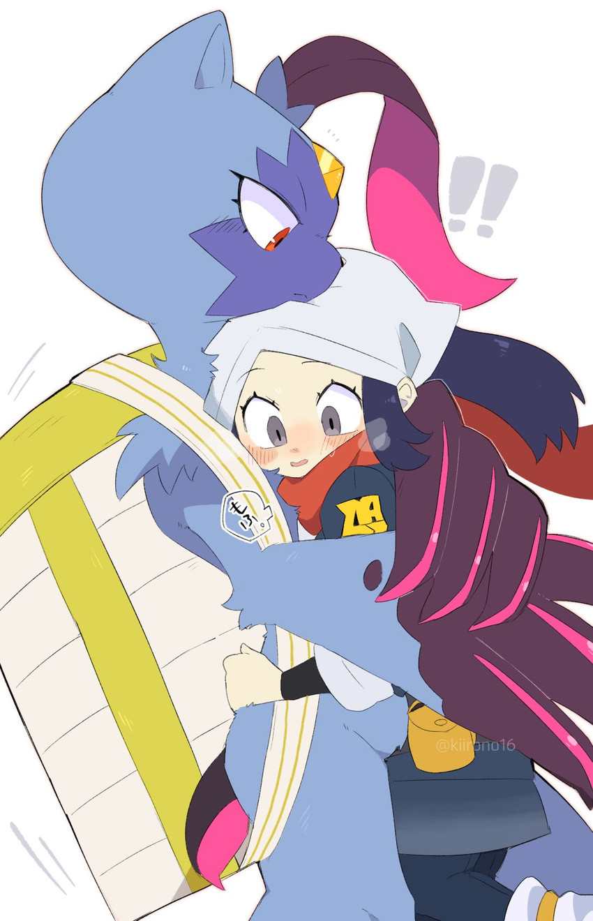 akari and ride sneasler (pokemon legends arceus and etc) created by kiirono
