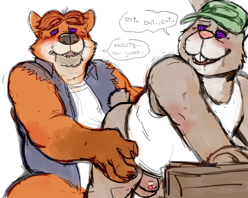 gideon grey and stu hopps (zootopia and etc) created by hyenaface