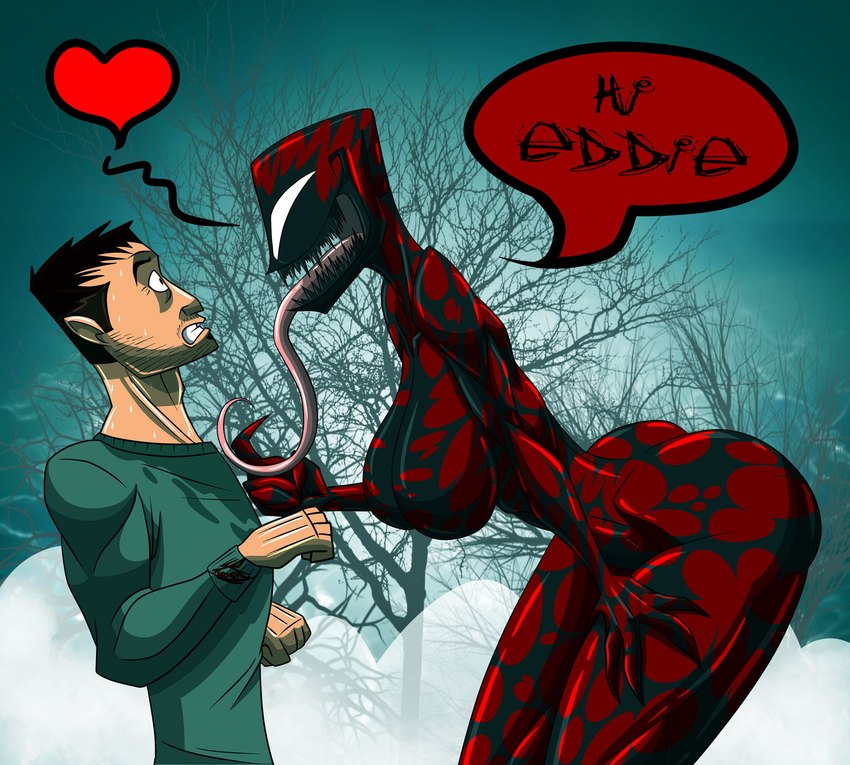 carnage and eddie brock (marvel) created by therizkpiecraft