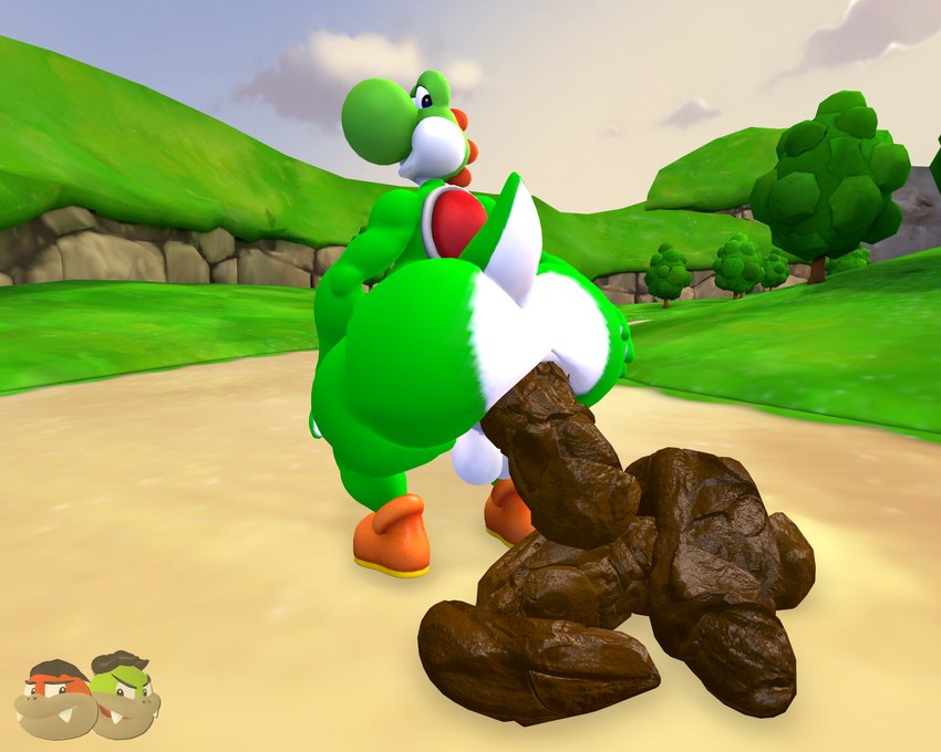 yoshi (mario bros and etc) created by kanebrentkoopa and tecbuttlovefa