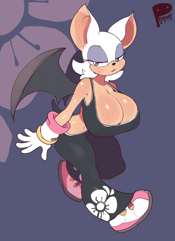 rouge the bat (sonic the hedgehog (series) and etc) created by peculiart