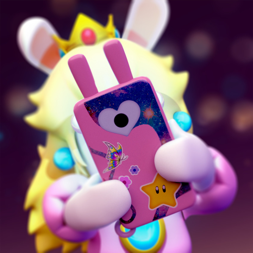 rabbid peach (mario plus rabbids kingdom battle and etc) created by laurine vire