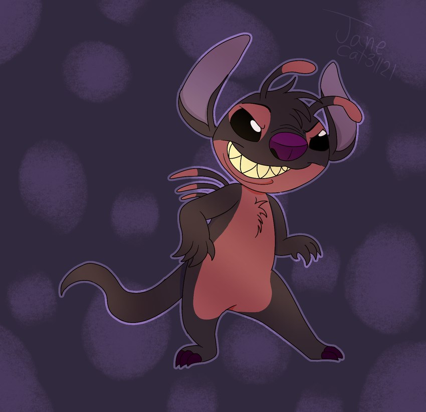 fan character and sneaky (lilo and stitch and etc) created by janecat31121