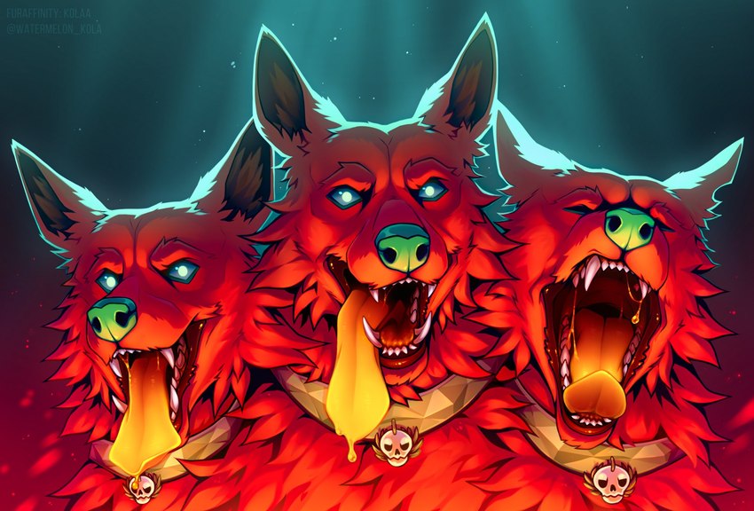 cerberus (european mythology and etc) created by kolaa