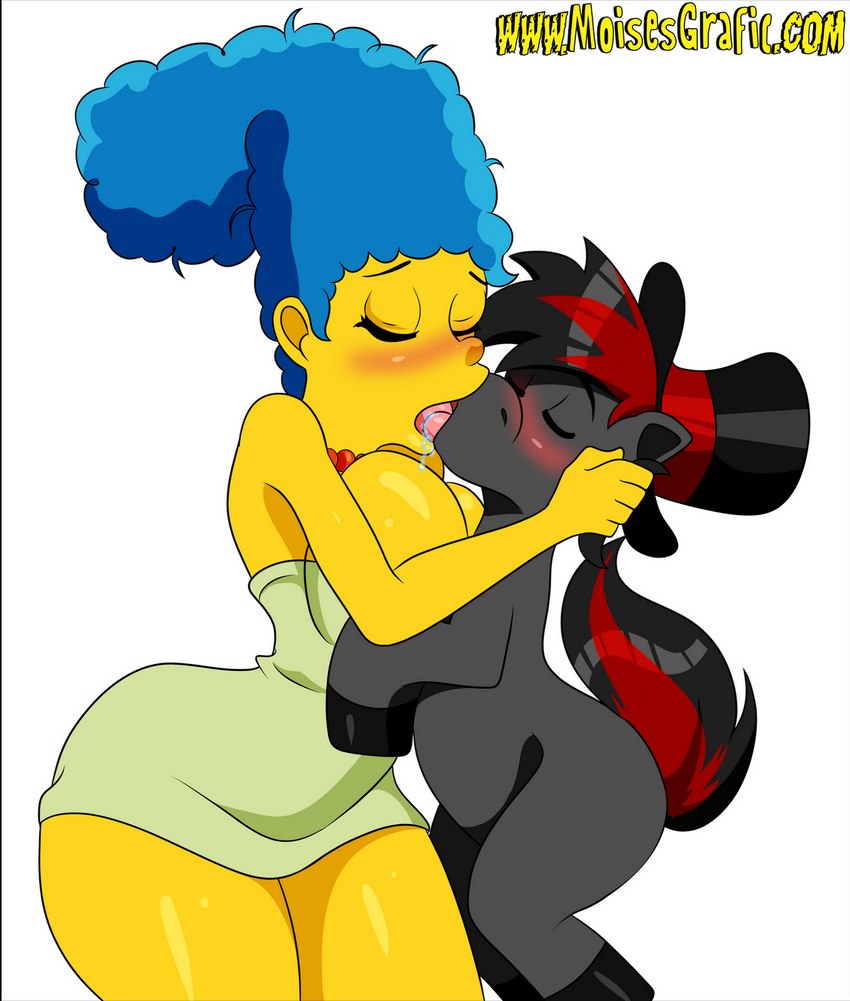 fan character, marge simpson, and varan (my little pony and etc) created by moisesgrafic