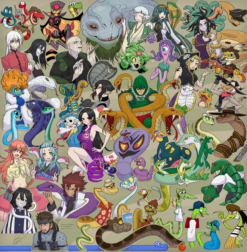 okou, maddie, sir pentious, medusa gorgon, stringbean, and etc (sony interactive entertainment and etc) created by chris-thekid