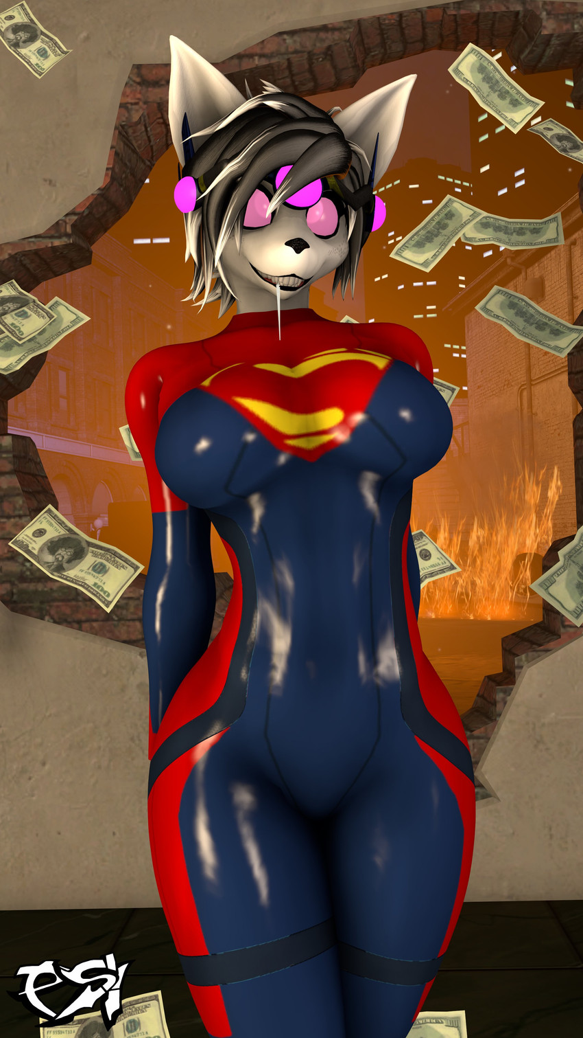 natsumi mercier and supergirl created by psikokinetic