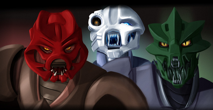 kopaka, lewa, and tahu (bionicle and etc) created by dizrahk (artist)