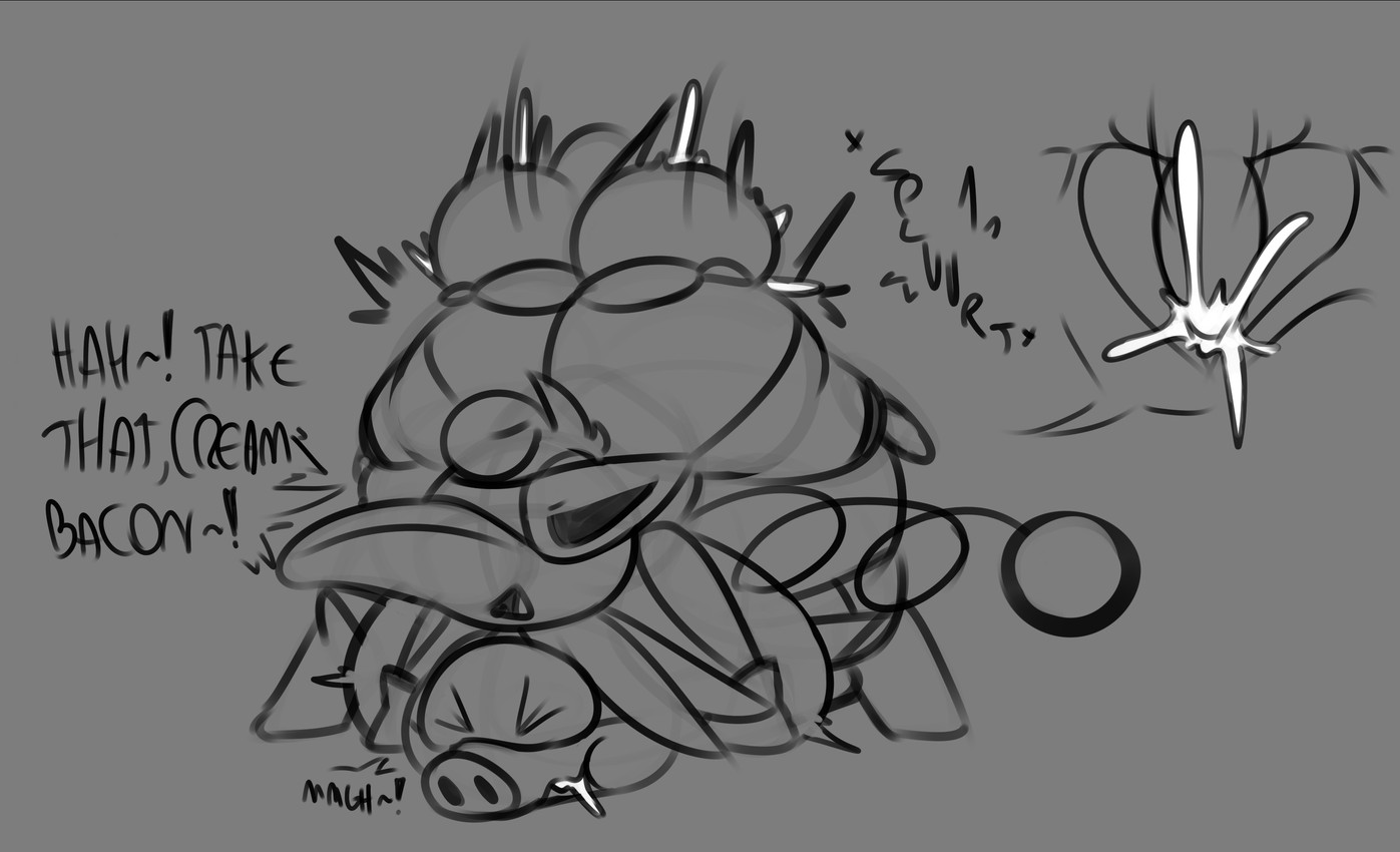 axel the tepig, bacon butt, draquil, and flames-flare (nintendo and etc) created by henrique rick