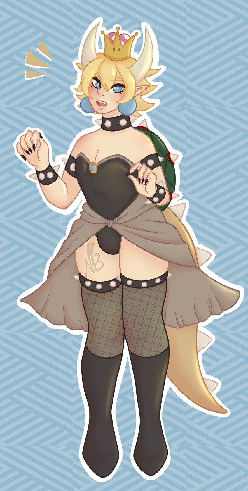 bowser (bowsette meme and etc) created by neptunebunny