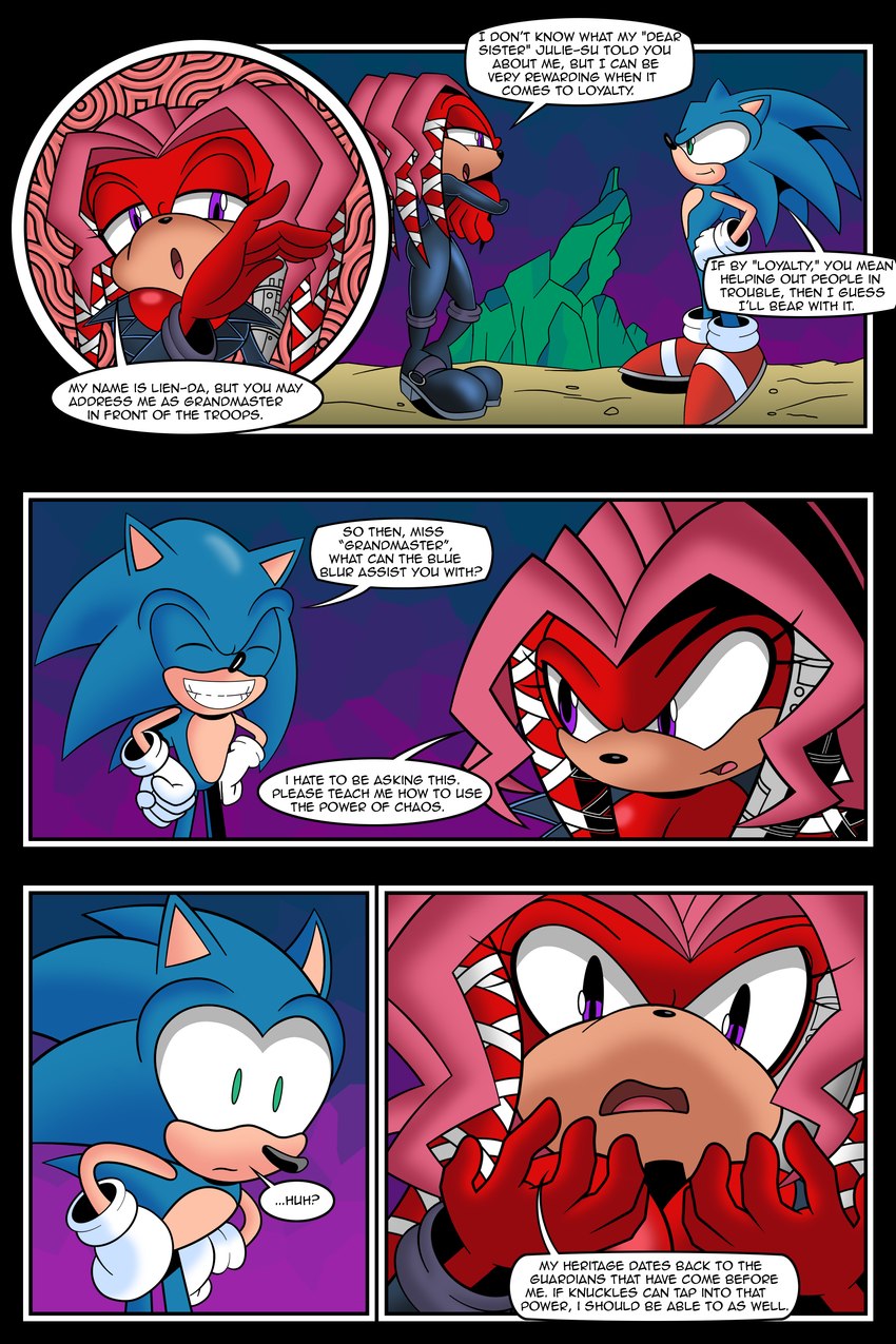 lien-da and sonic the hedgehog (sonic the hedgehog (archie) and etc) created by mobian monster