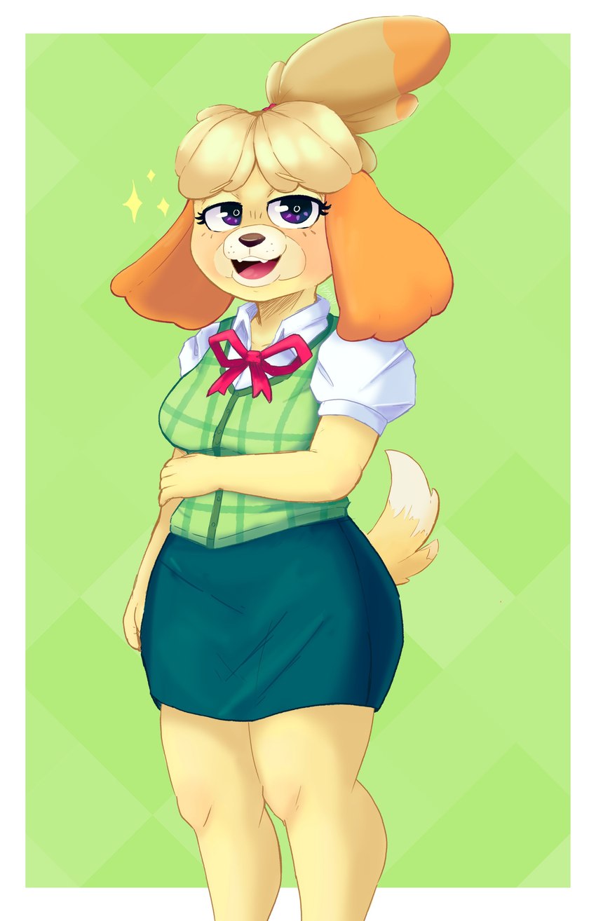 isabelle (animal crossing and etc) created by hyanuhedgehog