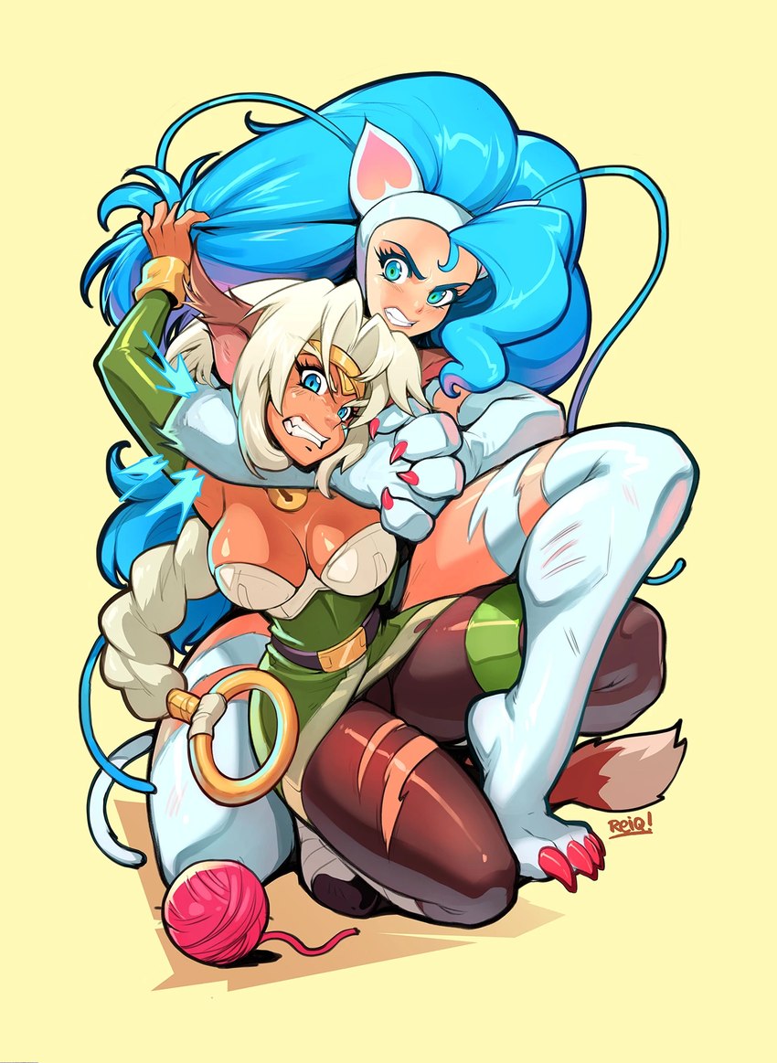 aisha clanclan and felicia (darkstalkers and etc) created by reiq and third-party edit