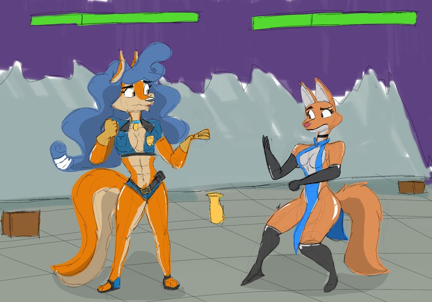 carmelita fox and diane foxington (sony interactive entertainment and etc) created by jrxt