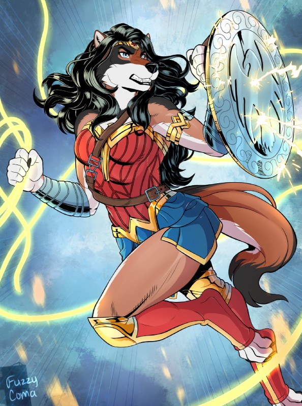 wonder woman (dc comics) created by fuzzycoma