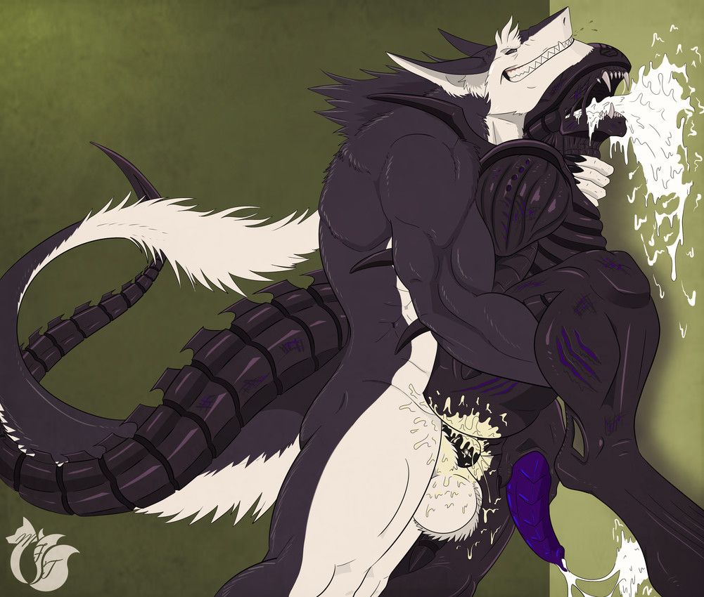 riku tavash and snakehead404 (alien (franchise)) created by metalfoxt